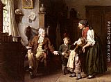 Felix Schlesinger Besuch Beim Grossvater painting